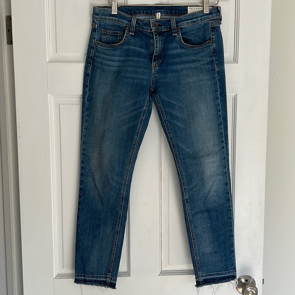 Rag and bone low cut ankle skinny jean